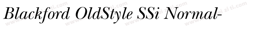 Blackford OldStyle SSi Normal字体转换